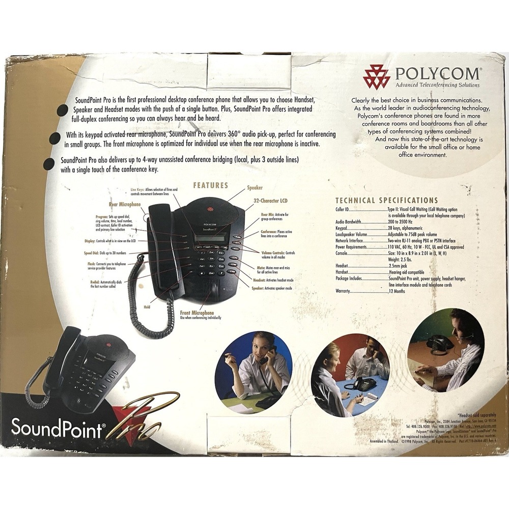 Polycom SoundPoint Pro – 3 line Desktop Conference Business Phone - Picture 2 of 4